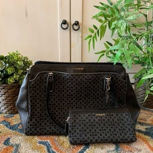 Coach Black Madison Kimberly Shoulder Bag & Wallet